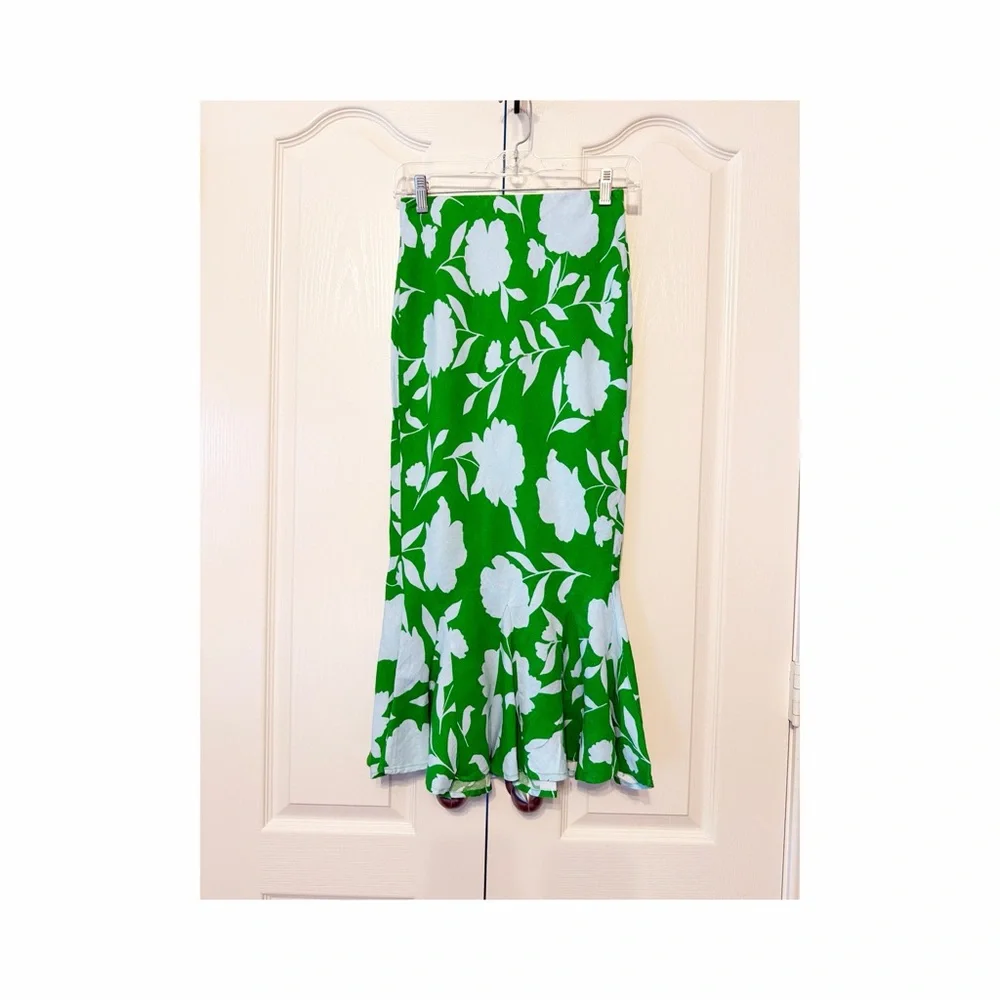 Kate Spade X Target Green Floral Women's Skirt Size XXS